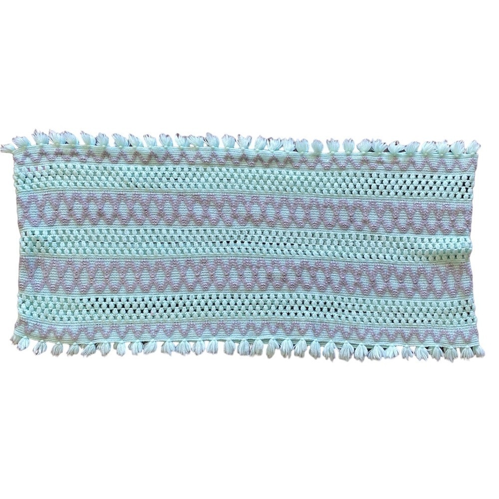 Justice Green Gray Knit Scarf